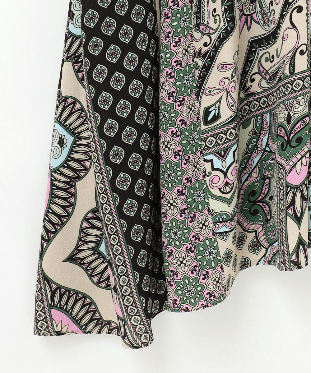 GRACE CONTINENTAL カフタンプリントロングワンピース 