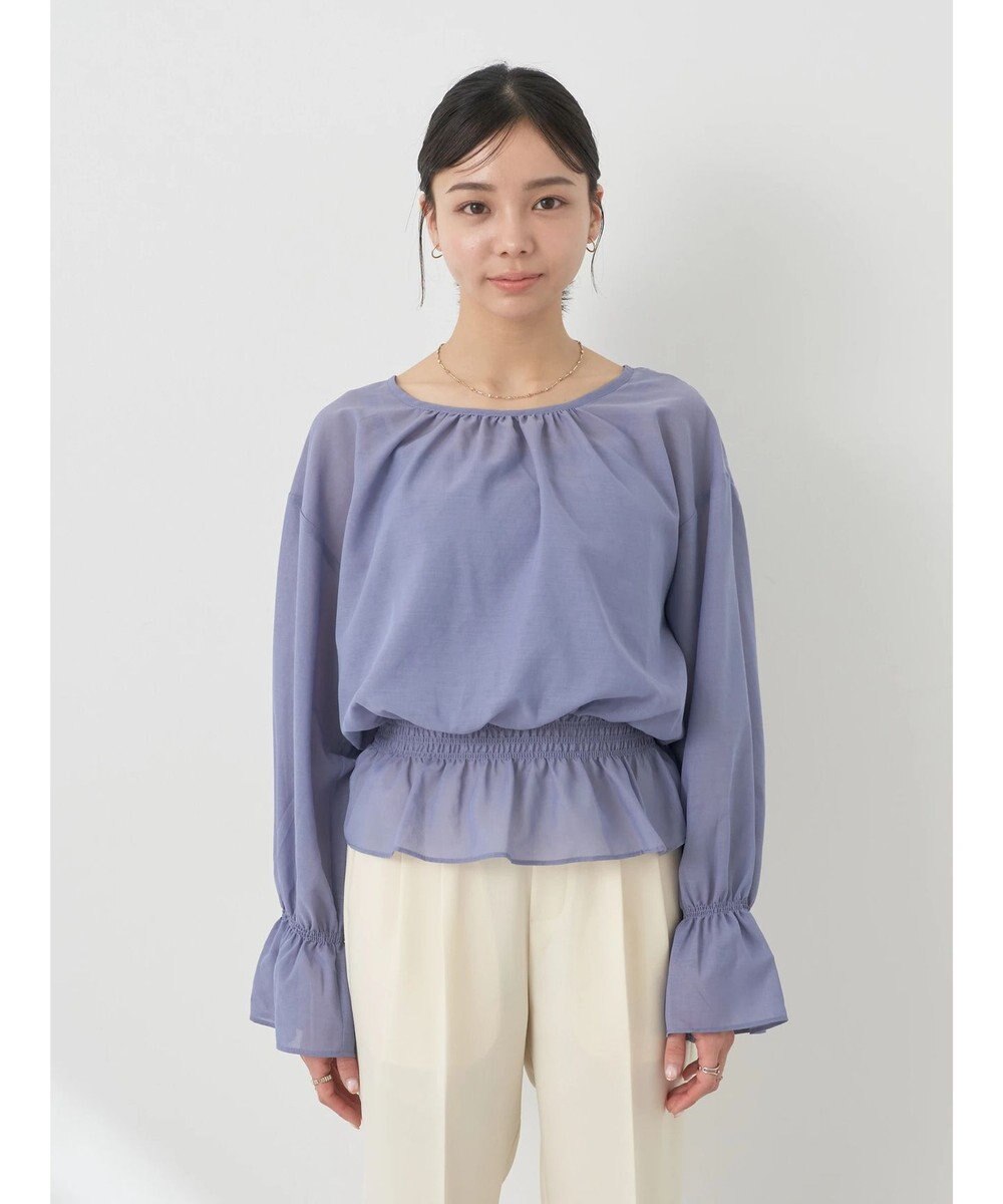 earth music&ecology シャーリングシアーブラウス 