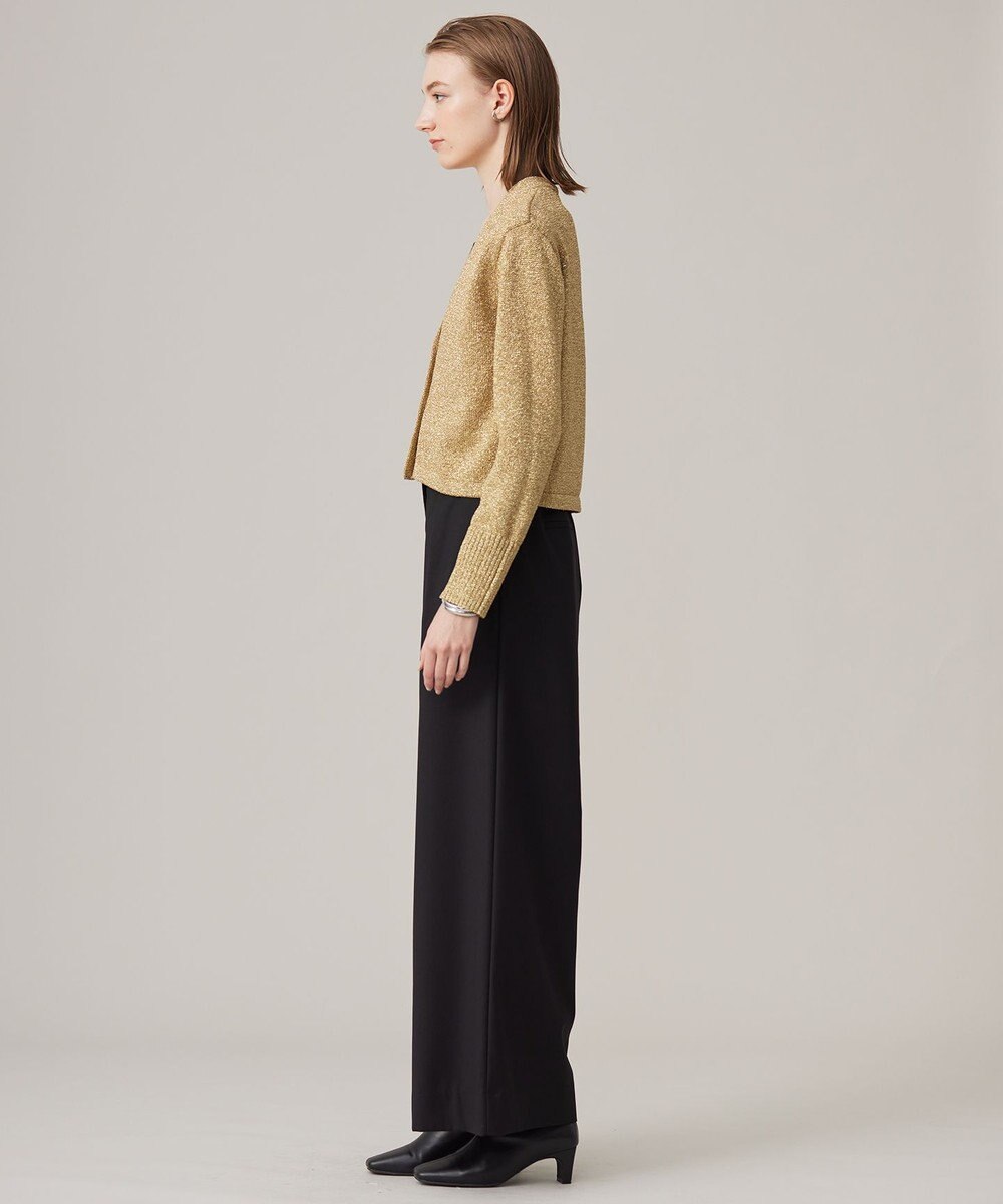 ICB 【洗える】 ウールヴィスコースストレッチ タックパンツ 