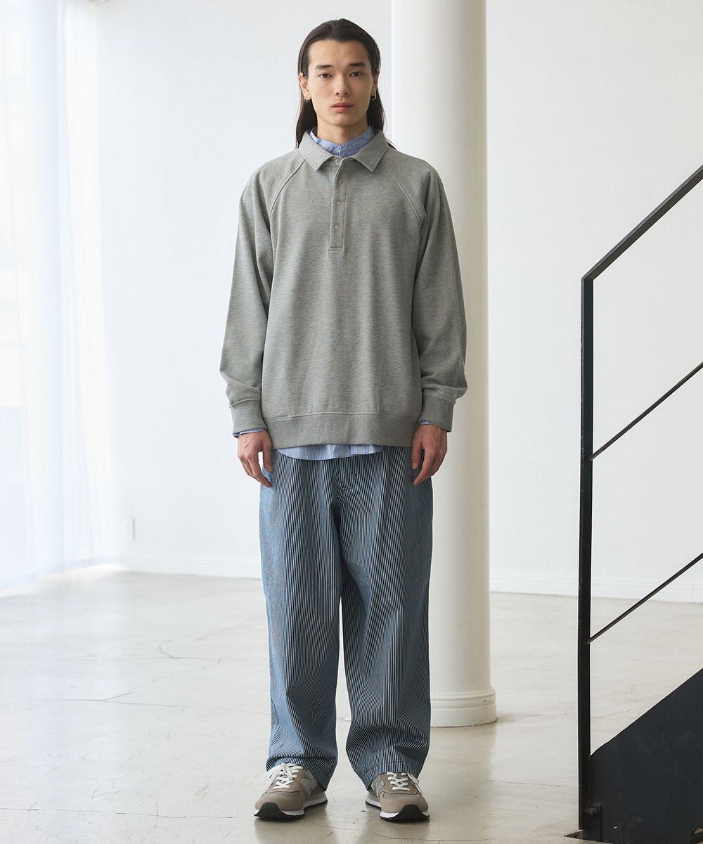 J.PRESS YORK STREET 【UNISEX】ラガータイプラグラン 裏毛トレーナー 