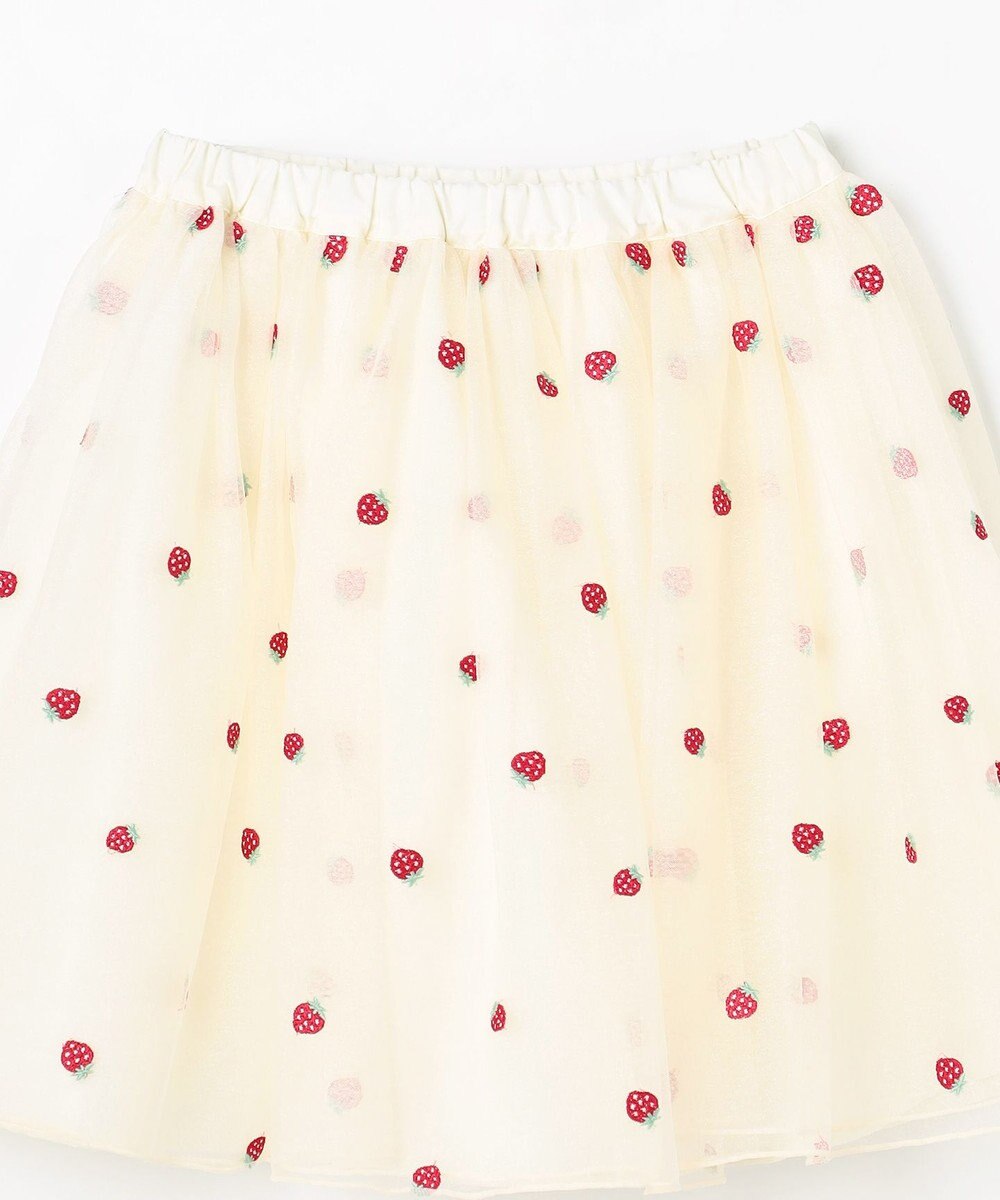 ANY KIDS 【Strawberry Collection】総刺繍 いちごチュールスカート 
