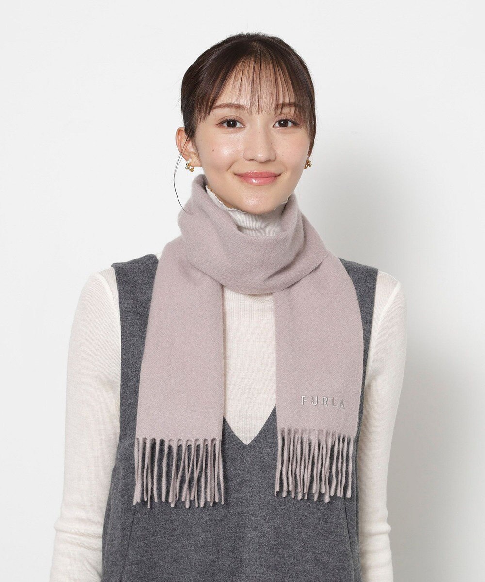 MOONBAT FURLA(フルラ）カシミヤ100％ 無地 プチマフラー 