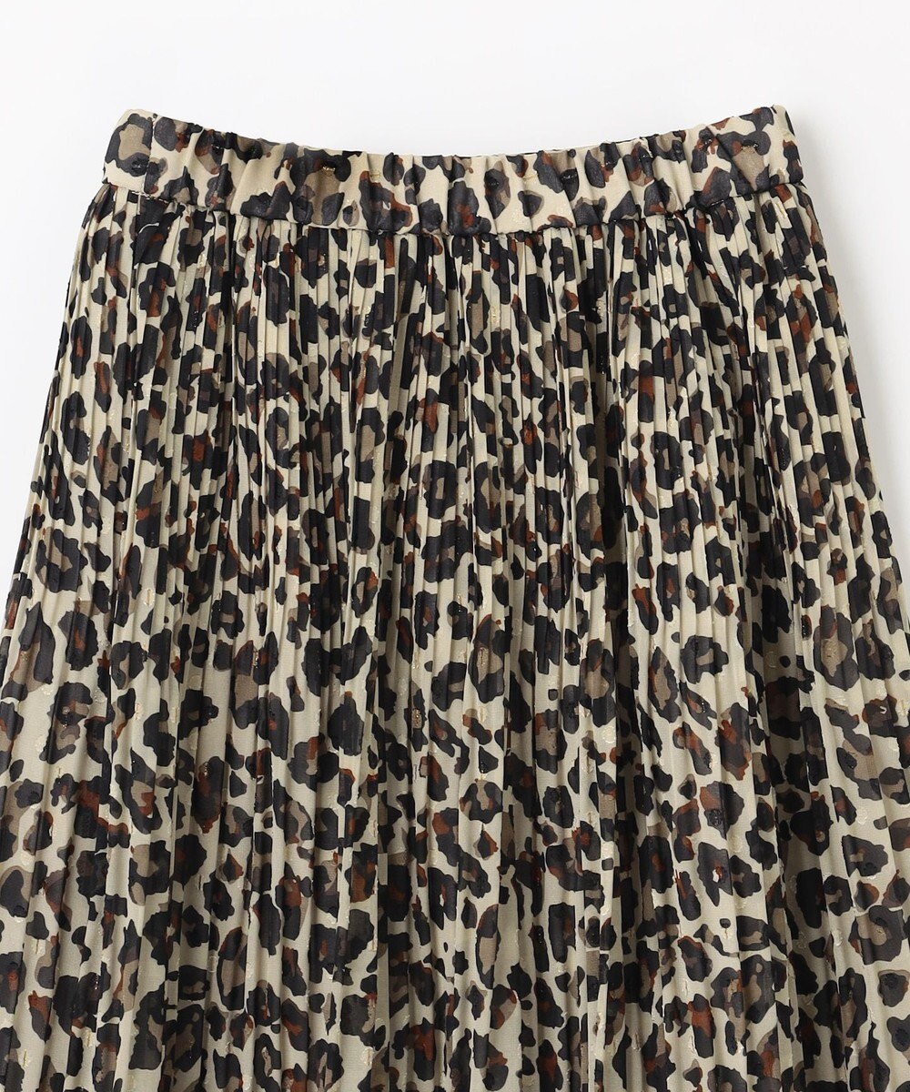 ANY 【ウエストゴム】レオパードプリーツスカート 