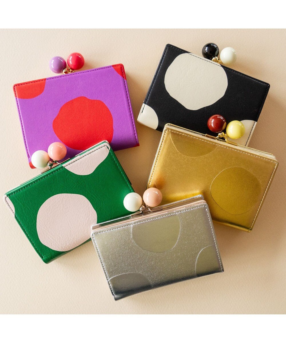 tsumori chisato CARRY ズームドット がま口 2つ折り財布 