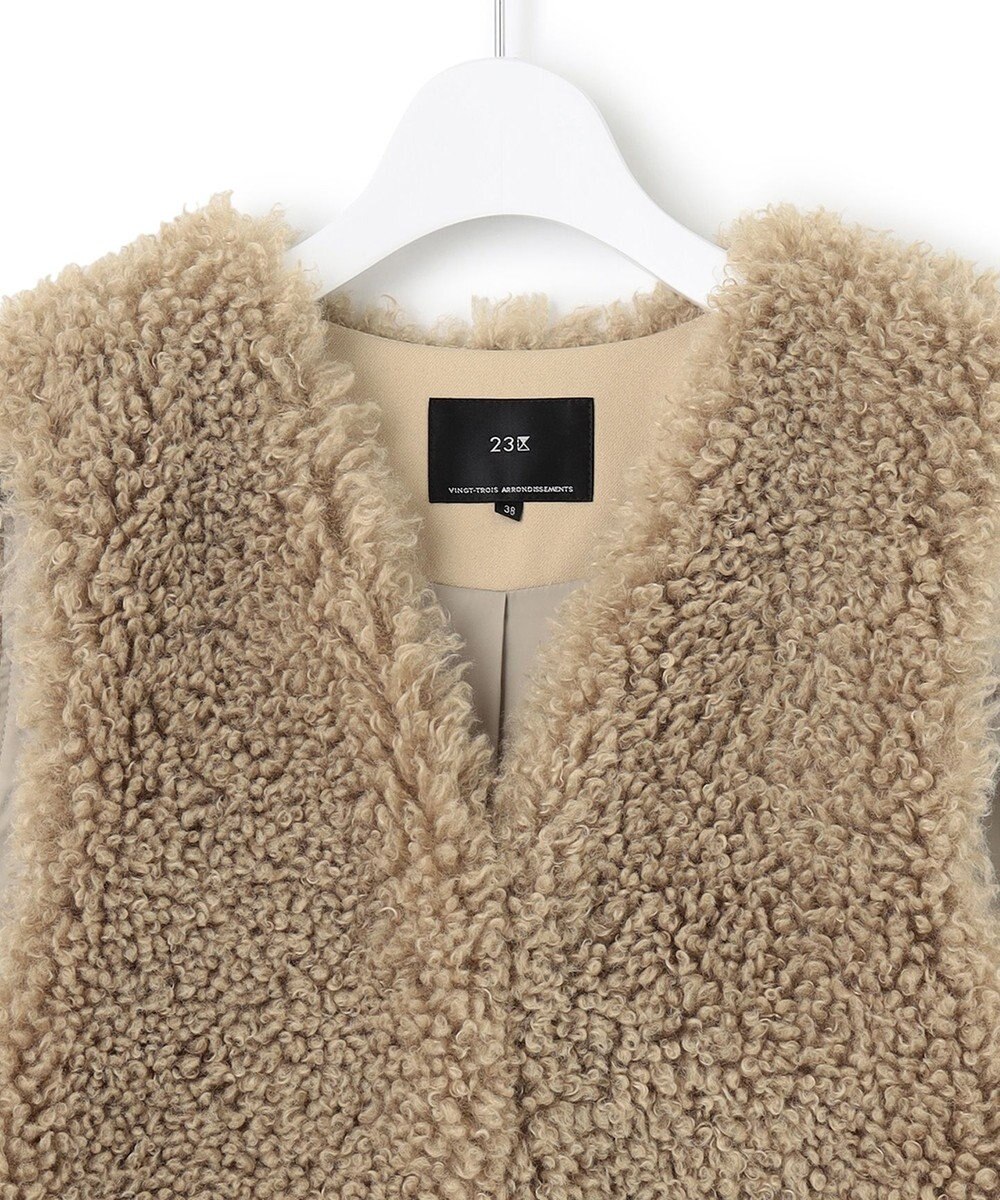 23区 ECOPEL カーリーファーコンビ ジレ 