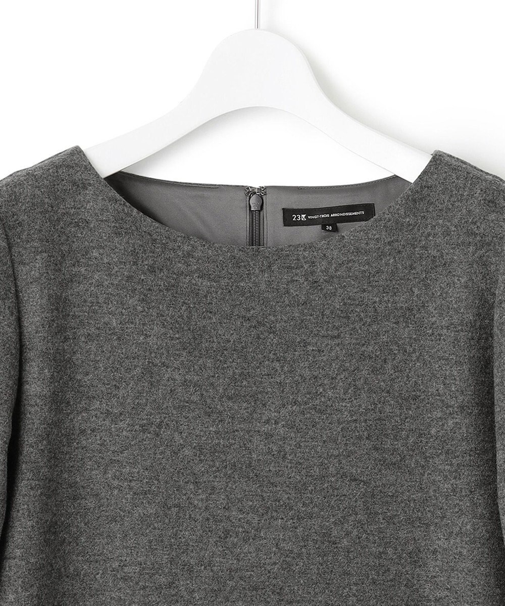 23区 【CLASSY.1月号掲載】ウール圧縮スムース  サック ワンピース 