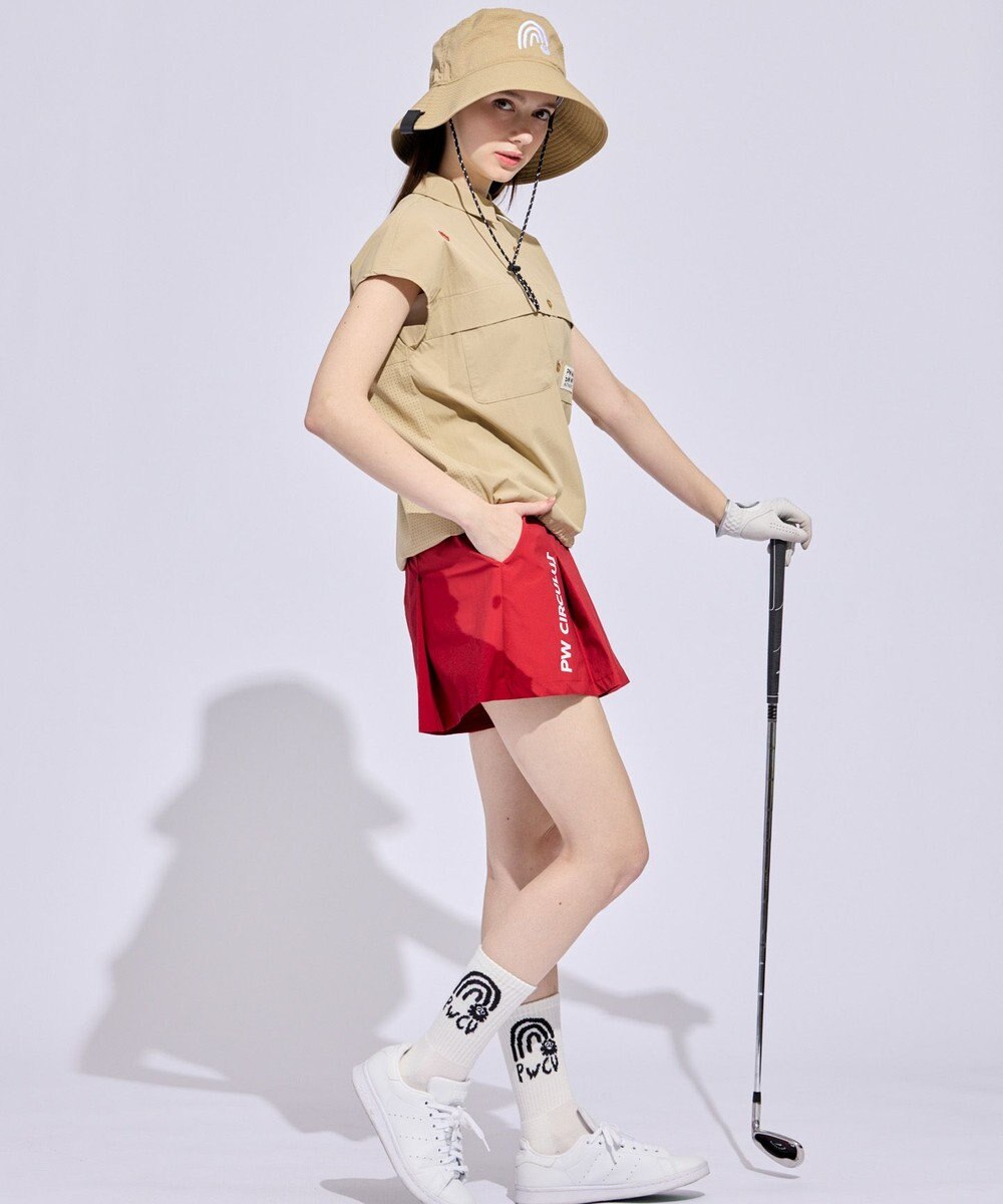 PW CIRCULUS 【WOMEN】ボックスプリーツショーツ ゴルフウェア レディース 