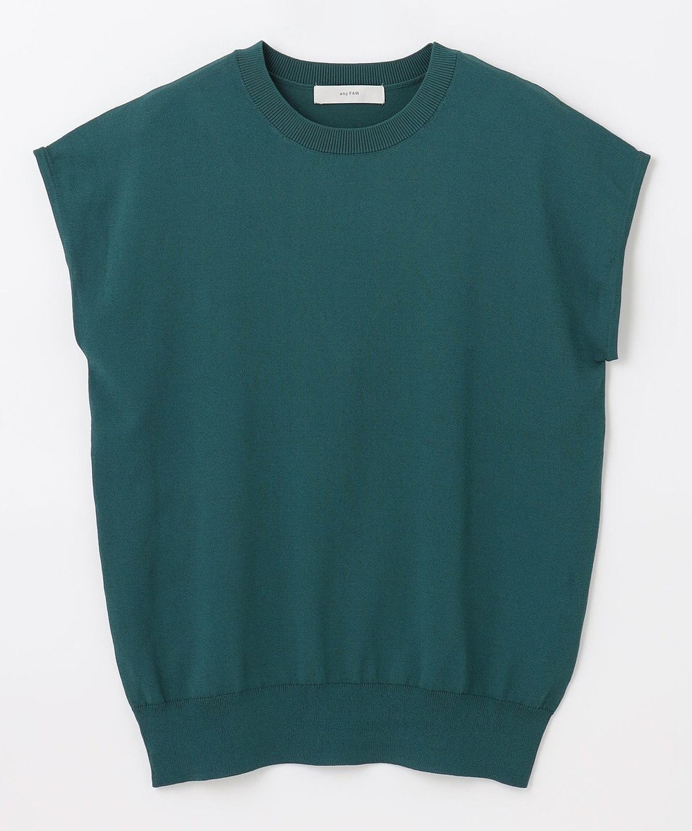 ANY 【UVケア/接触冷感/アンチピリング】クールタッチフレンチスリーブニット 