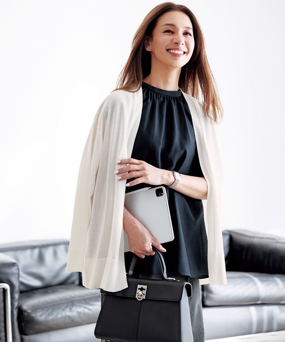 UNFILO シアー2WAYブラウス 