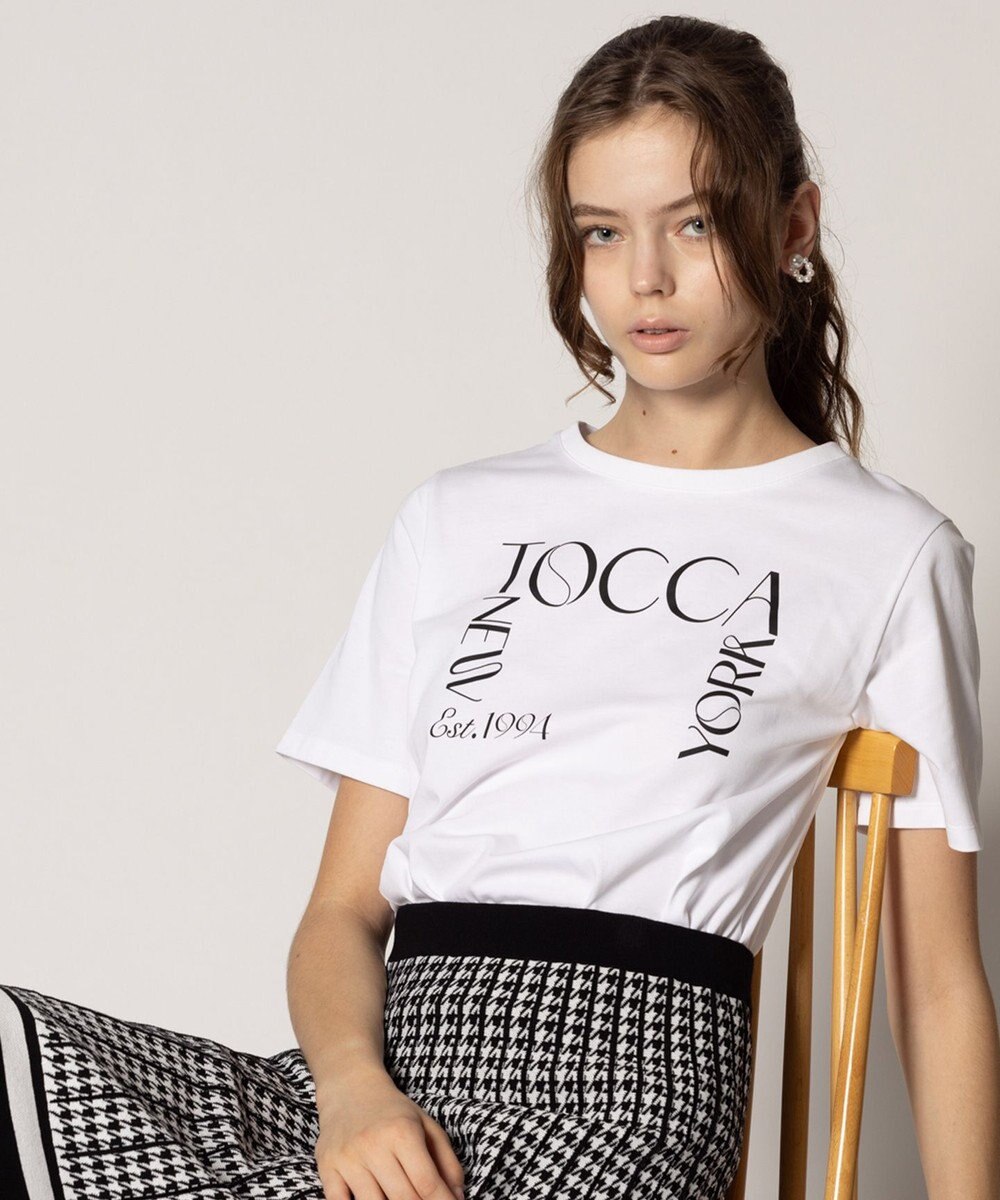 TOCCA 【接触冷感・UV90%以上カット・洗える】TNY LOGO Tシャツ 