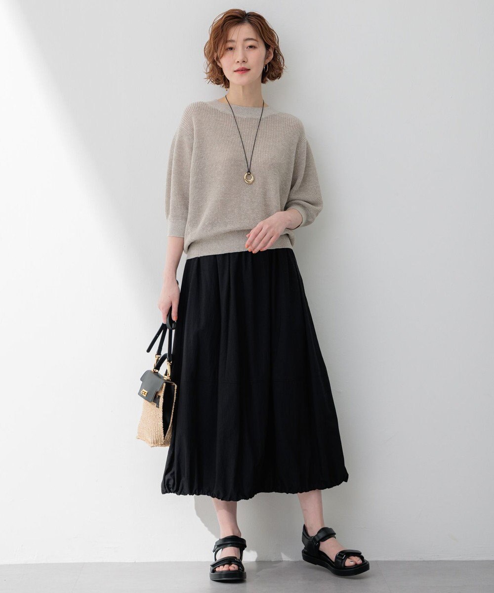 23区 L 【洗える】ヴィンテージライトタフタ バルーン スカート 