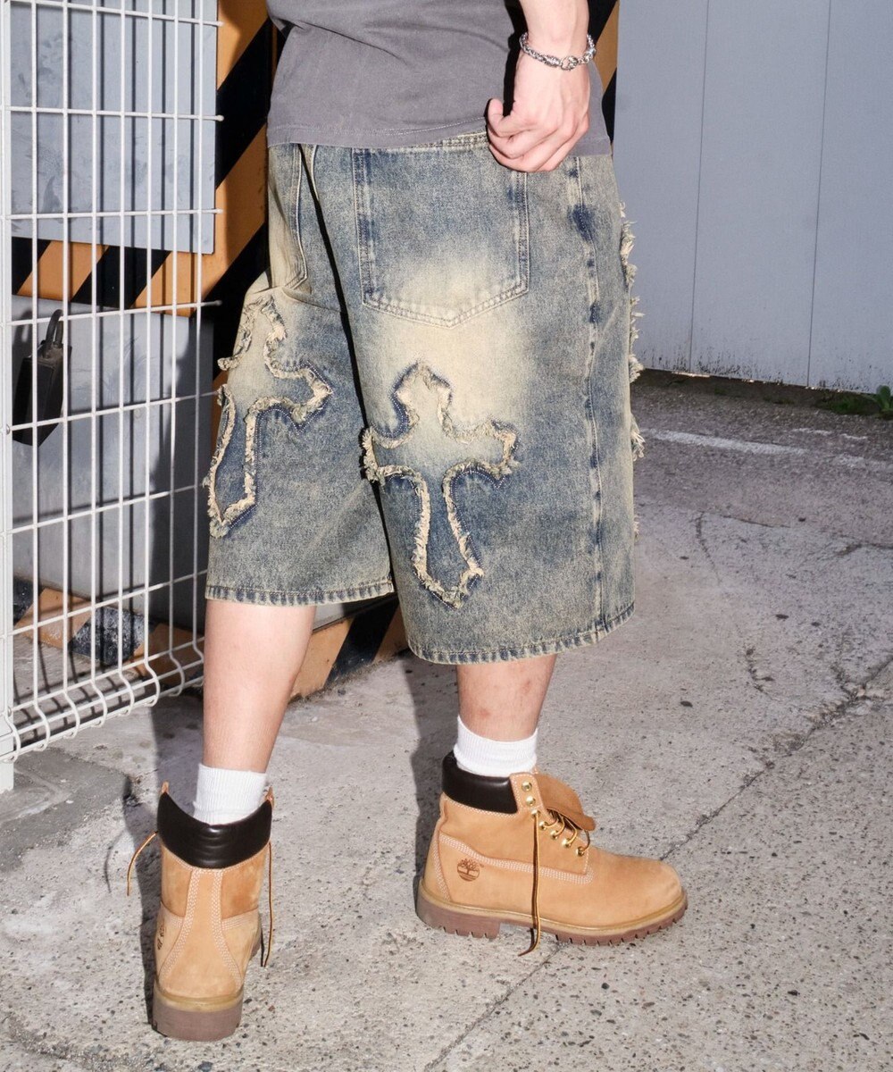 WEGO スーパーバギーフリンジデニムショーツ 