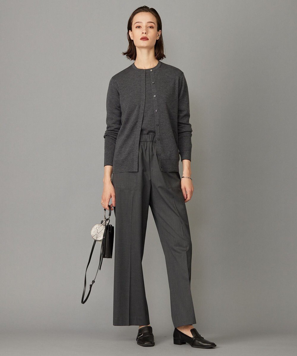 ICB 【洗える】エクストラファインメリノ カーディガン 