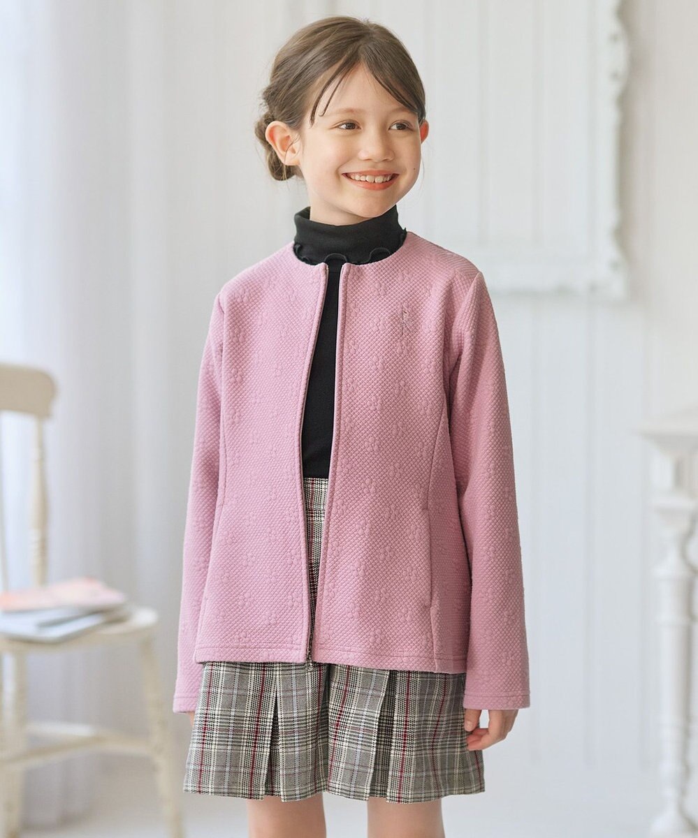 組曲 KIDS 【110-140㎝】フラワーキルト パーカー 