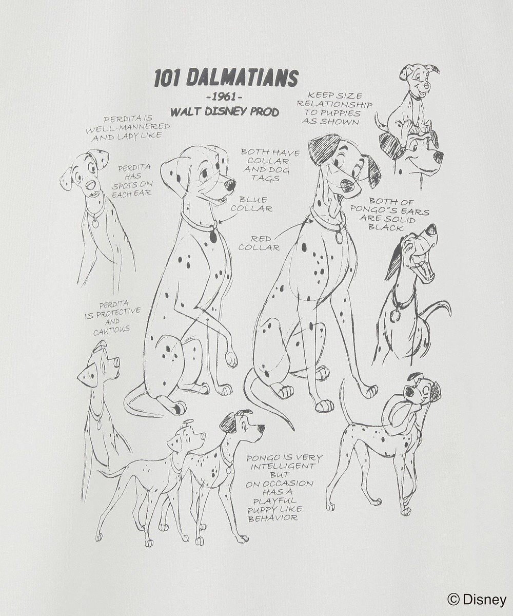 Green Parks １０１匹わんちゃん／バックプリントスウェット 