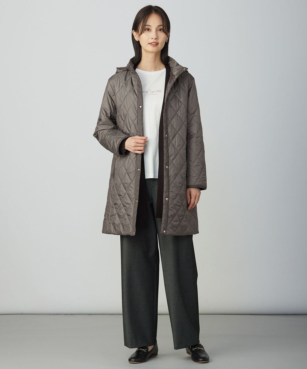 J.PRESS LADIES S 【WEB限定カラーあり・2way】コンパクトタフタキルティング  フーデッド コート 