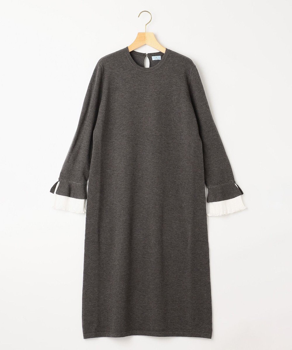 組曲 S 袖フリルニット ワンピース 
