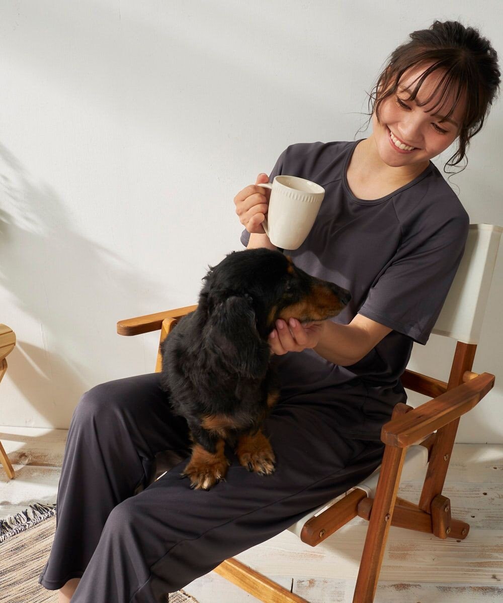 OP／FILA 【FILA】犬や猫の毛がつきにくいルームウェア上下セット/半袖 