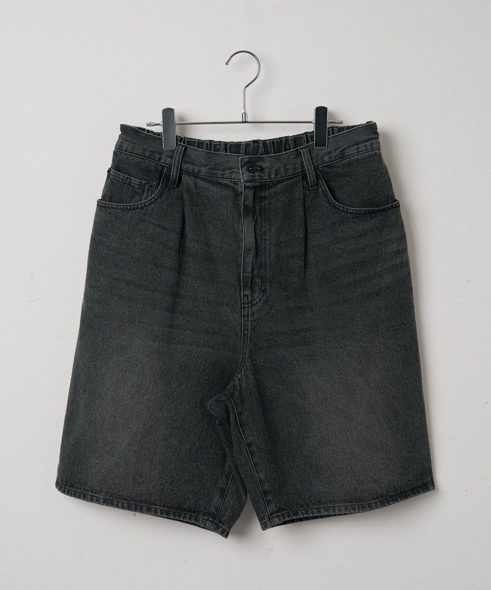 WEGO 【ウエストゴム/手洗い可】デニムバギーショーツ 