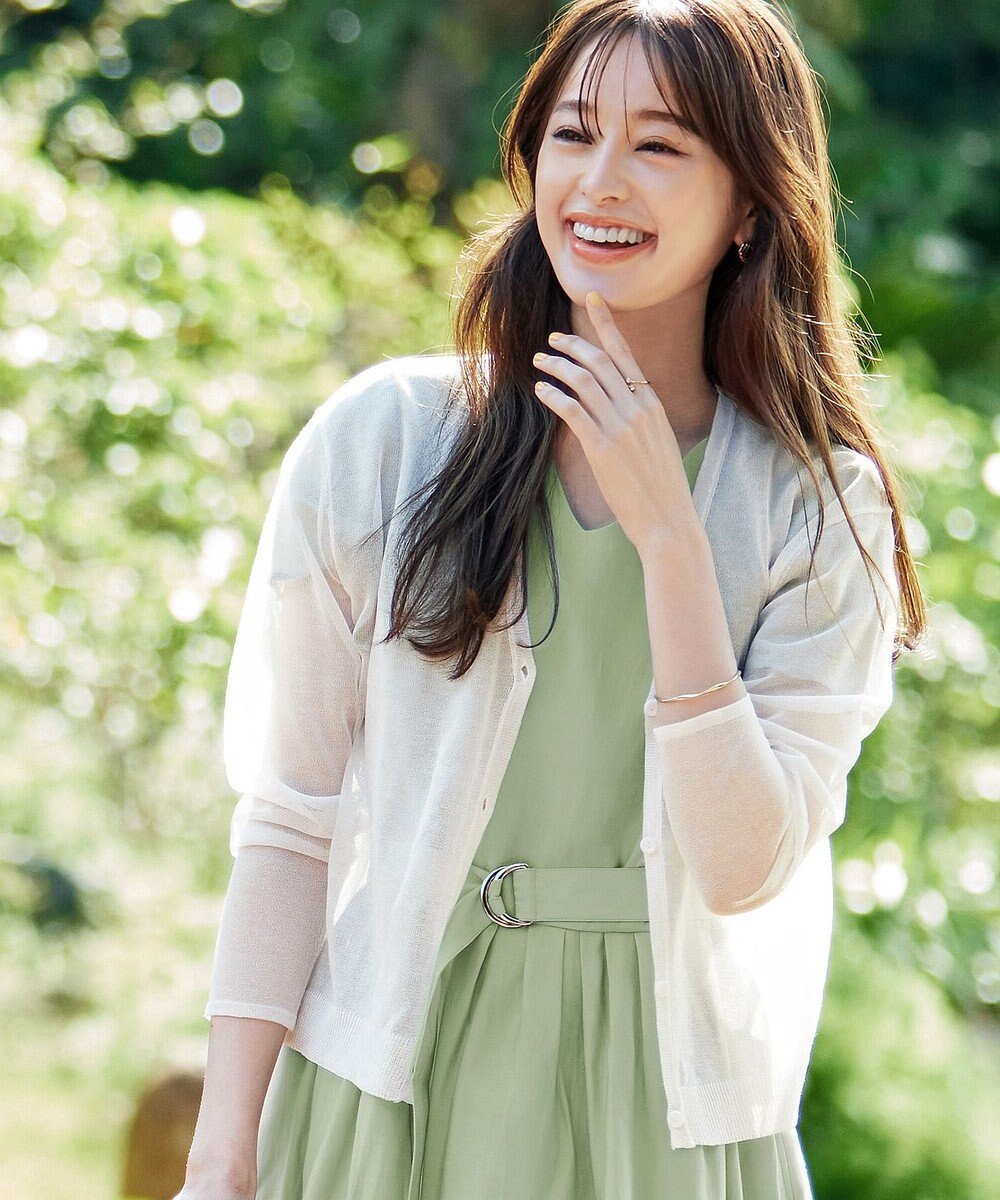 Tiaclasse シアーショートカーディガン 