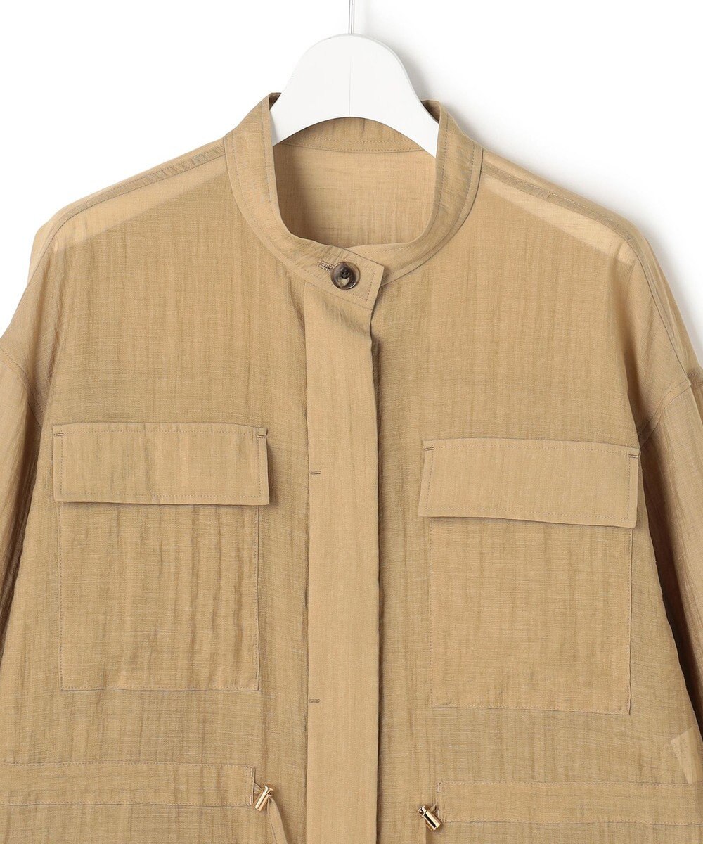 23区 【先行予約】リネンミックスシアースラブ ミリタリージャケット 