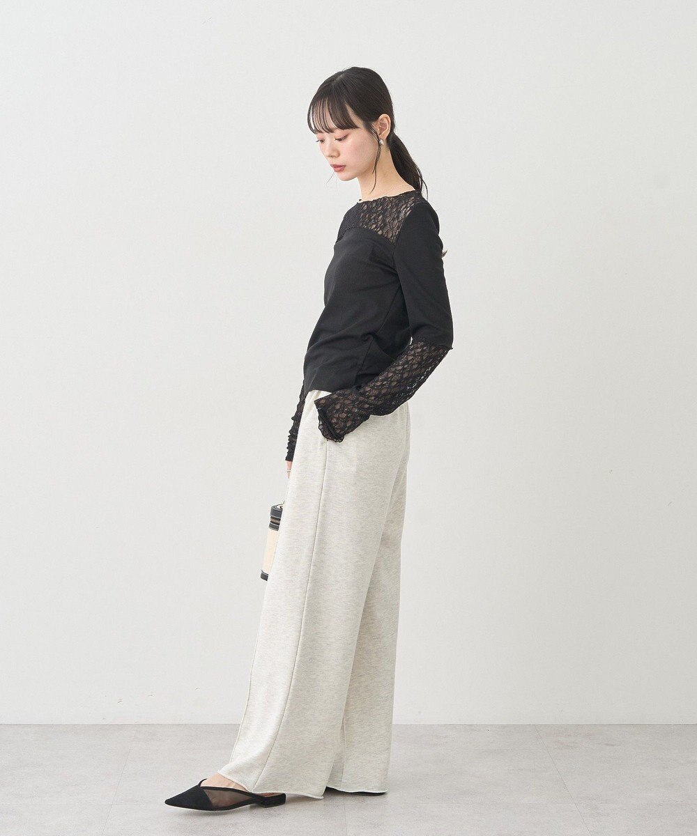 earth music&ecology レース×アイレットプルオ－バー 