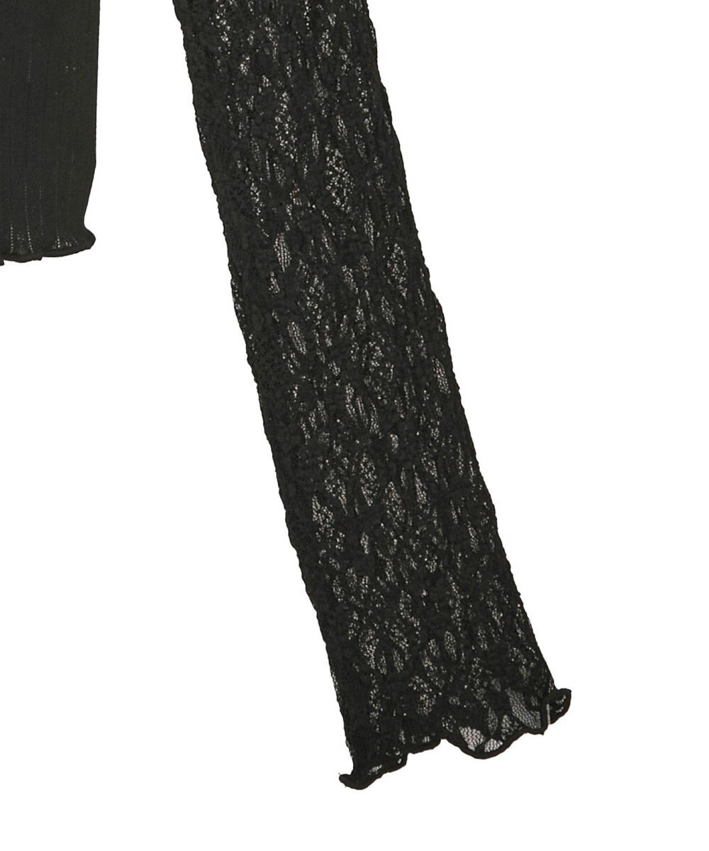 earth music&ecology レース×アイレットプルオ－バー 