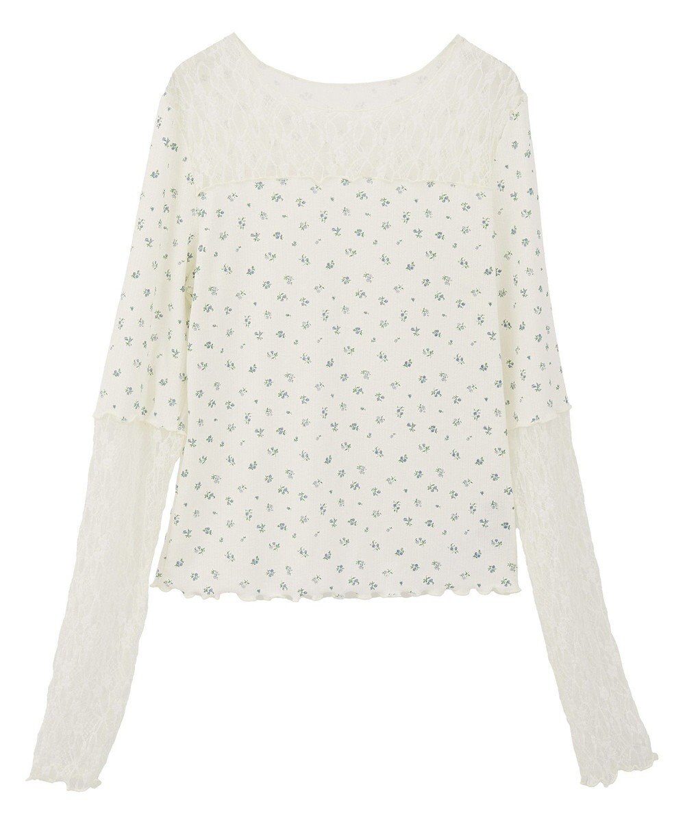 earth music&ecology レース×アイレットプルオ－バー 