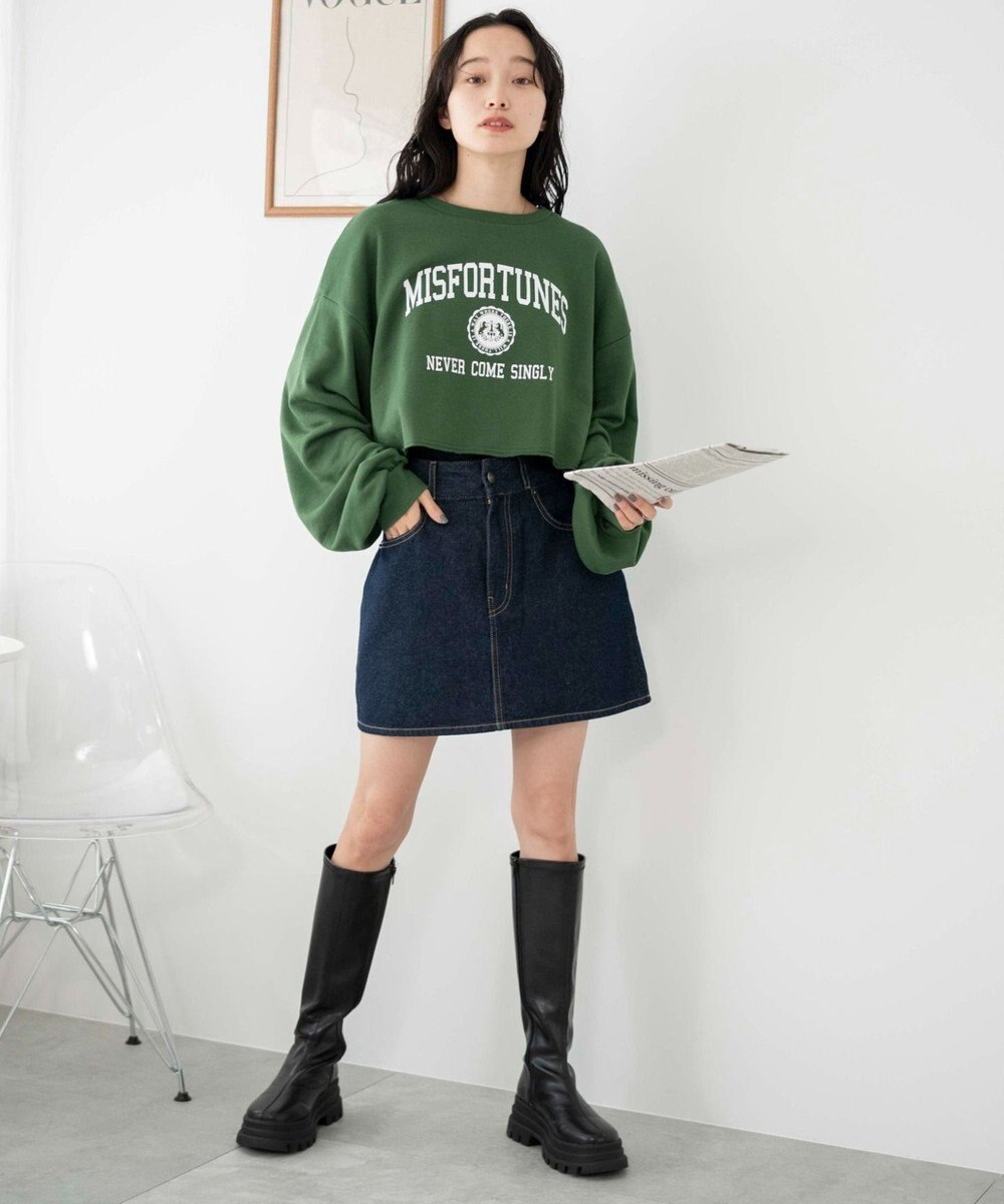 WEGO ヴィンテージライクショートスウェット 