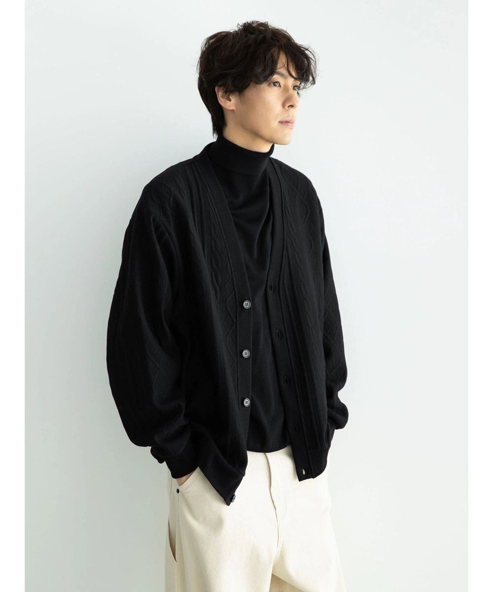 CRAFT STANDARD BOUTIQUE ケーブル柄カットカーディガン1 