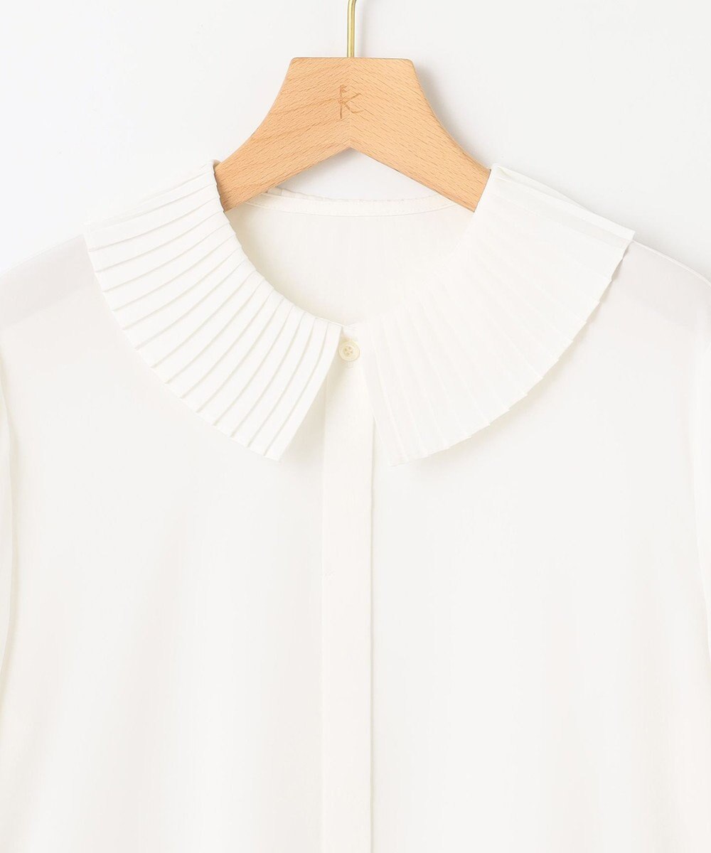 組曲 S ライトデシン プリーツブラウス 