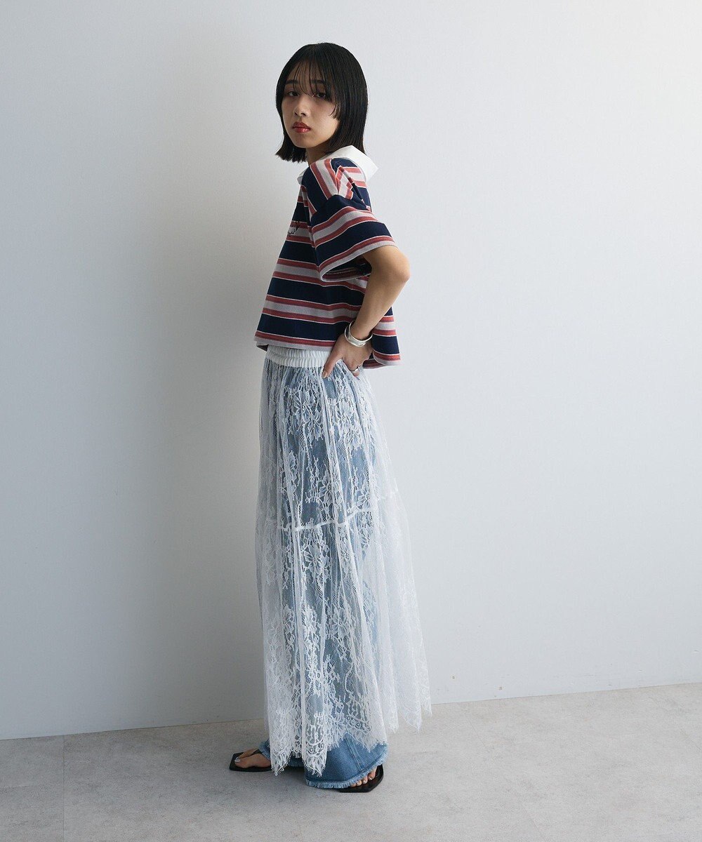 Green Parks エムブレム刺繍ショートボーダーカットソー 