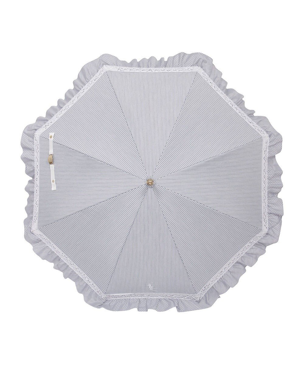 MOONBAT 【遮光/晴雨兼用日傘】POLO RALPH LAUREN(ポロ ラルフローレン) ストライプフリル 長傘 遮熱 UV 