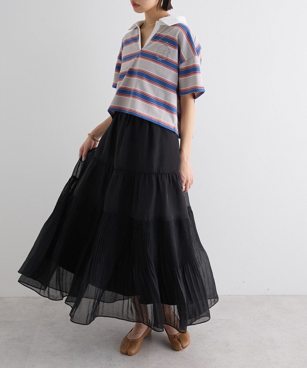 Green Parks エムブレム刺繍ショートボーダーカットソー 