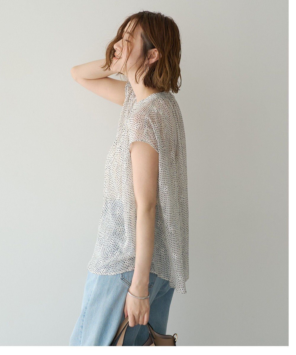 YECCA VECCA シアードット柄ブラウス 