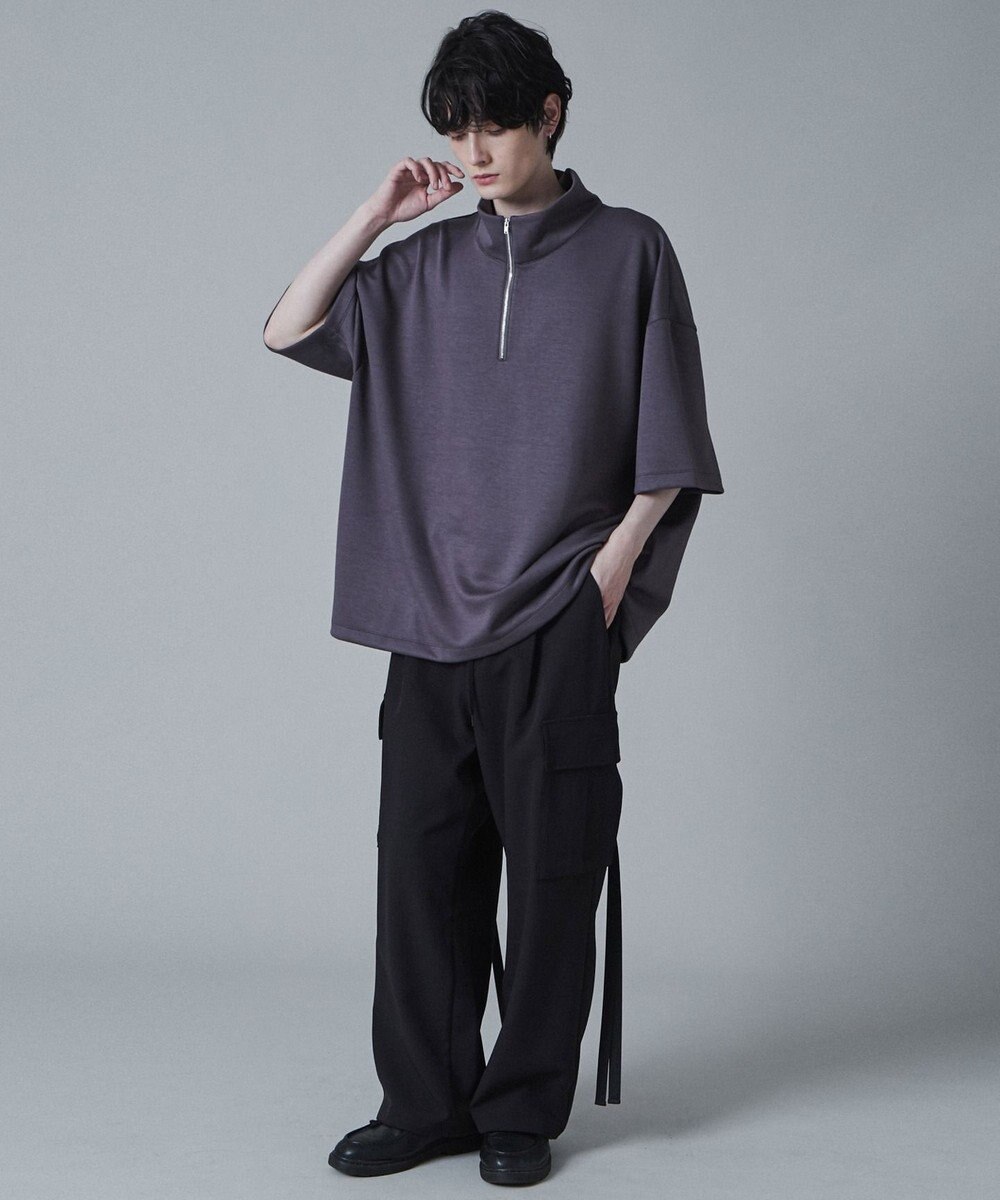 WEGO ドロストスーパーBIGハーフジップT（S） 