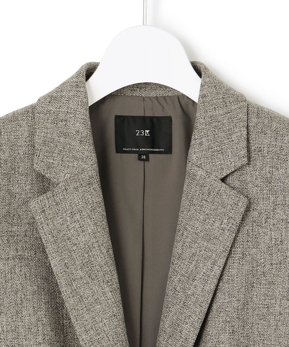 23区 【洗える】ウールライクカルゼ テーラード ジャケット 