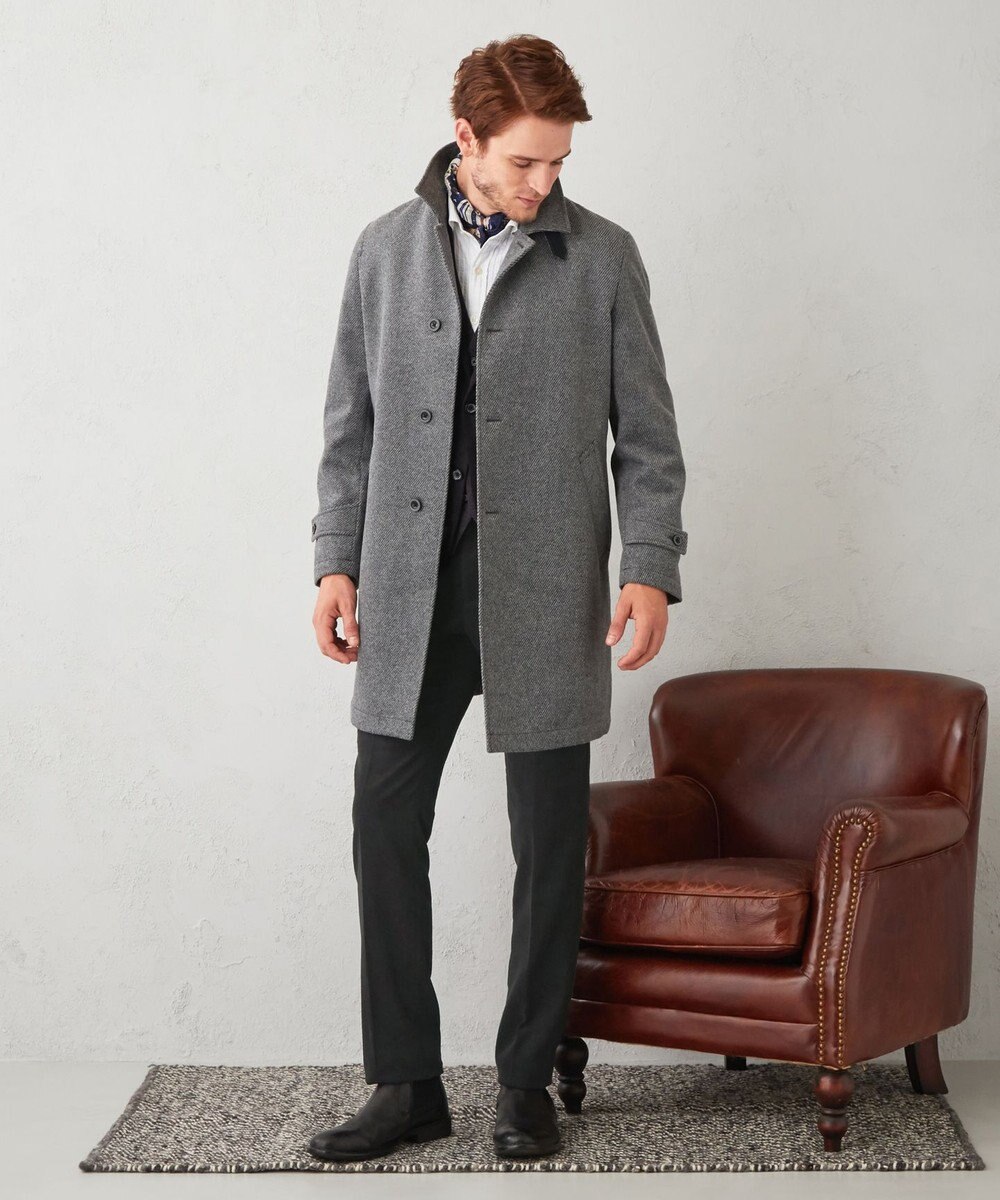 JOSEPH ABBOUD 【キングサイズ・JAPAN FABRIC】アンゴラミックスカルゼ コート 