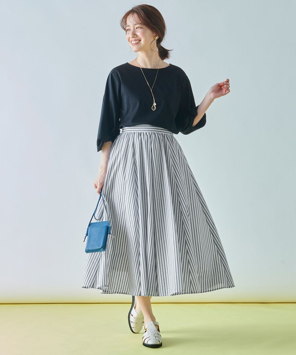 ANY 【接触冷感】シルケットスムース ツイストスリーブトップス 