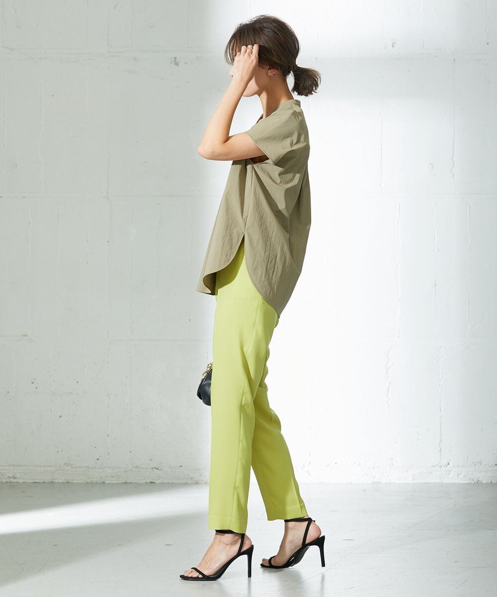 ICB L 【新色追加・洗える】 FluidBackSatin ドロストパンツ 