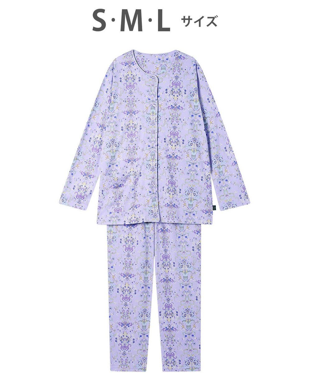 WACOAL パジャマ 長袖 長ズボン 綿100%(本体) ミントン レディース NDX541 /ワコール 