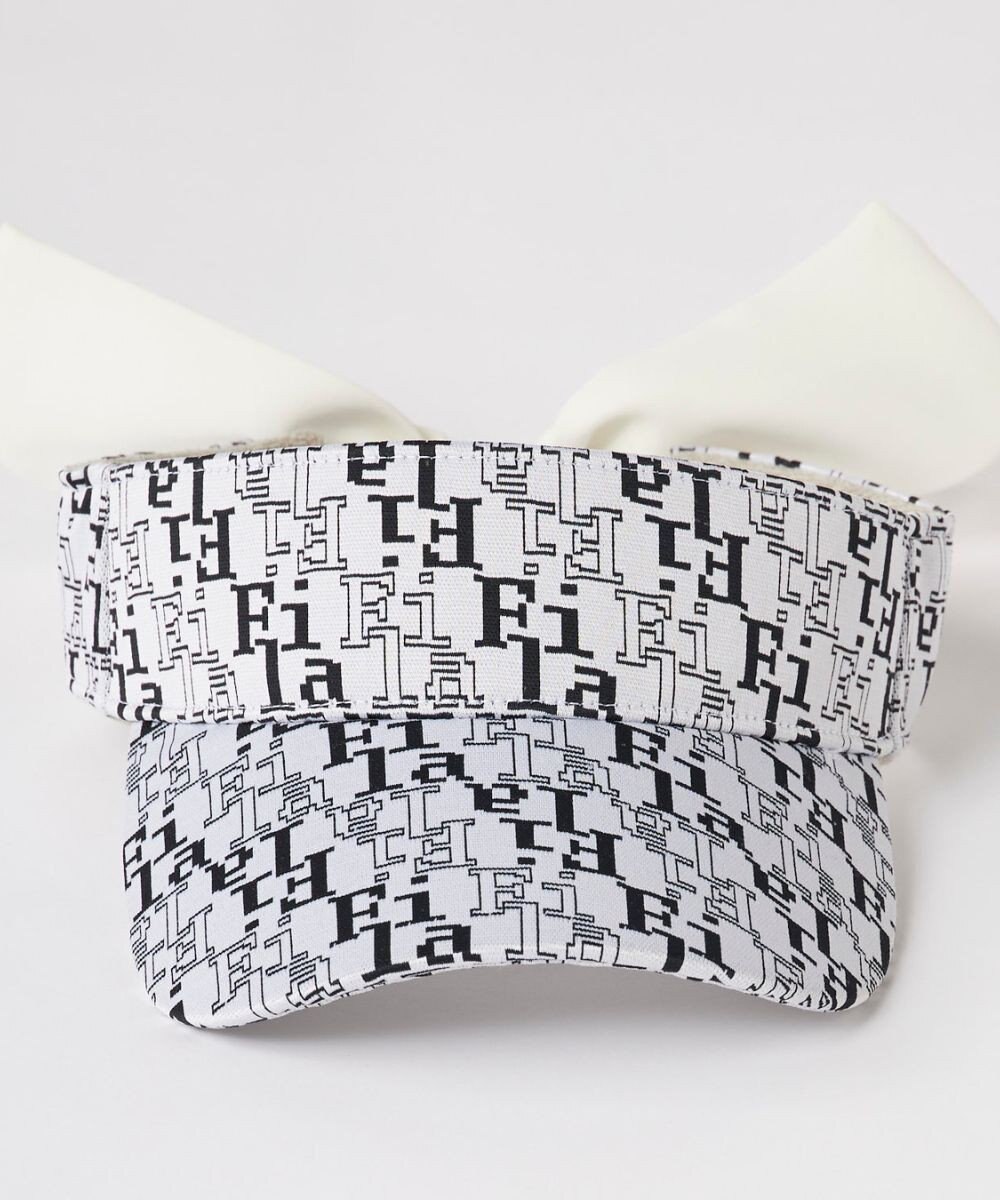 FILA GOLF／marie claire 【FILA GOLF】取り外し可能リボン付きサンバイザー 