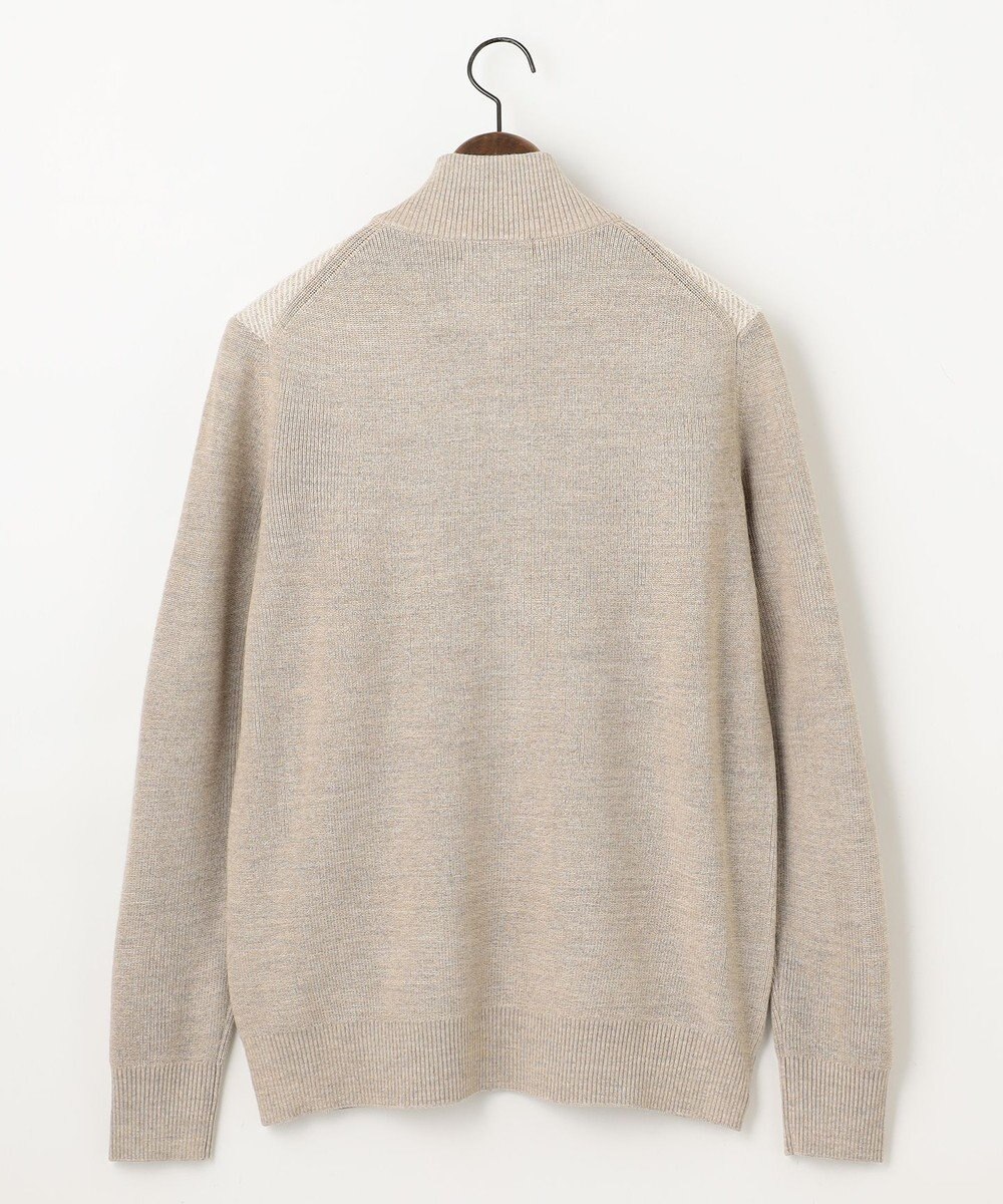 JOSEPH ABBOUD 【キングサイズ・イタリア糸使用/洗える】メリノブレンドモール ジップ ニット ブルゾン 