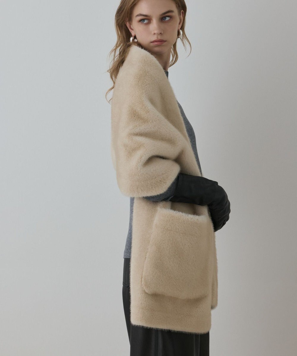 GRACE CONTINENTAL フェイクミンクストール 