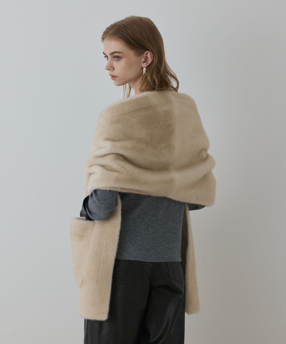 GRACE CONTINENTAL フェイクミンクストール 