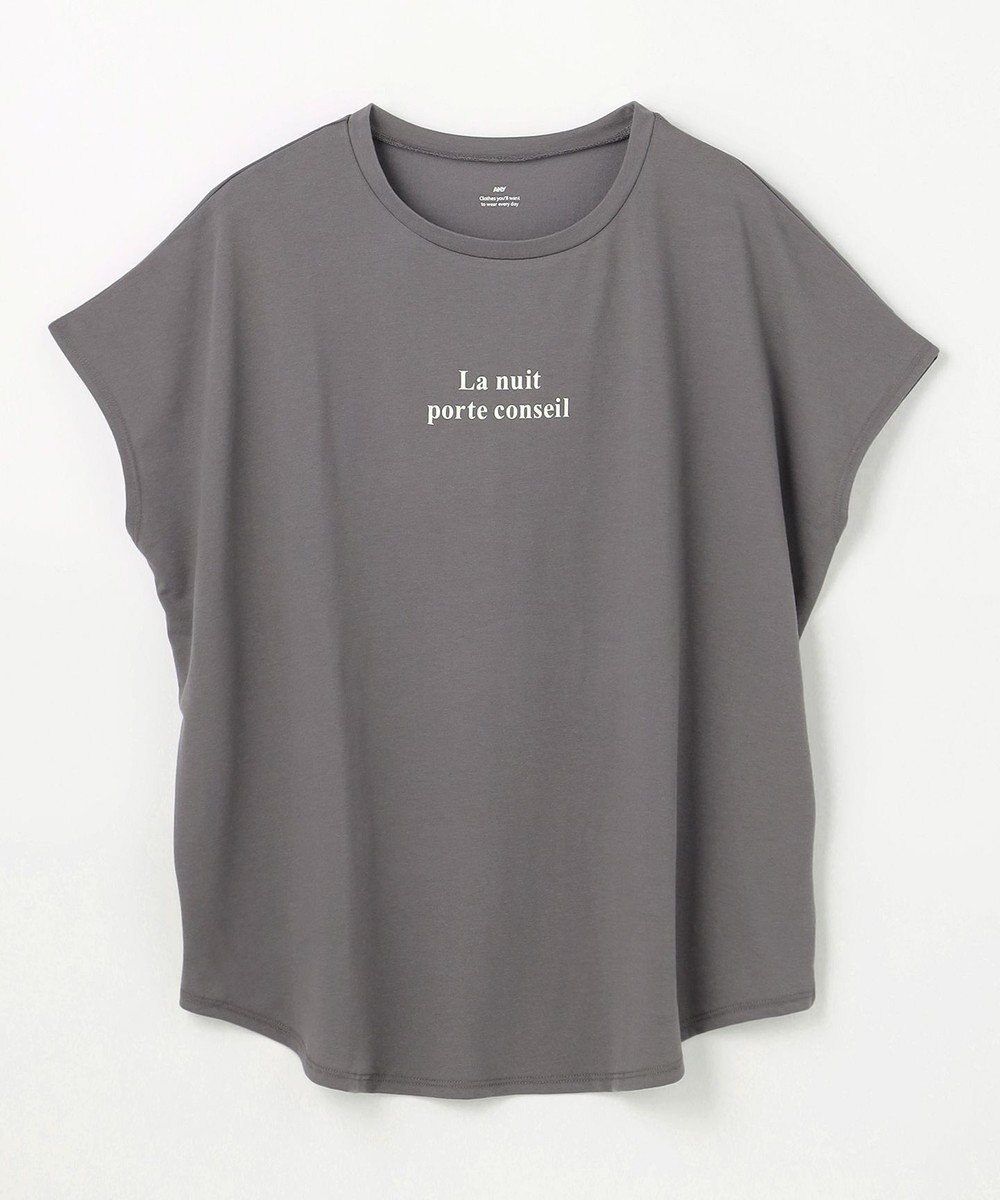 ANY ANYファンクションワイドフレンチスリーブTシャツ 