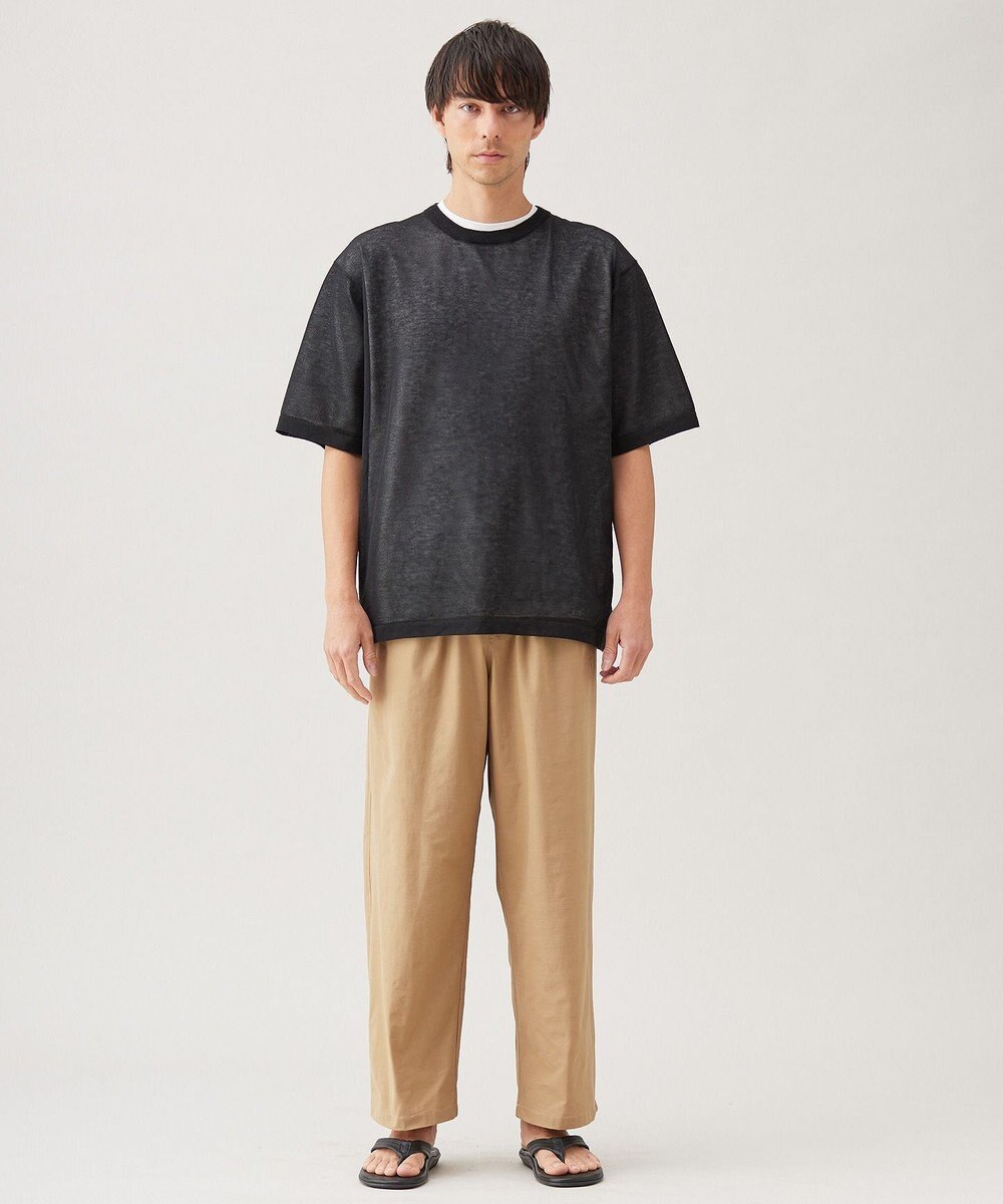 UNFILO MENS スラブジャージー ワイドパンツ 