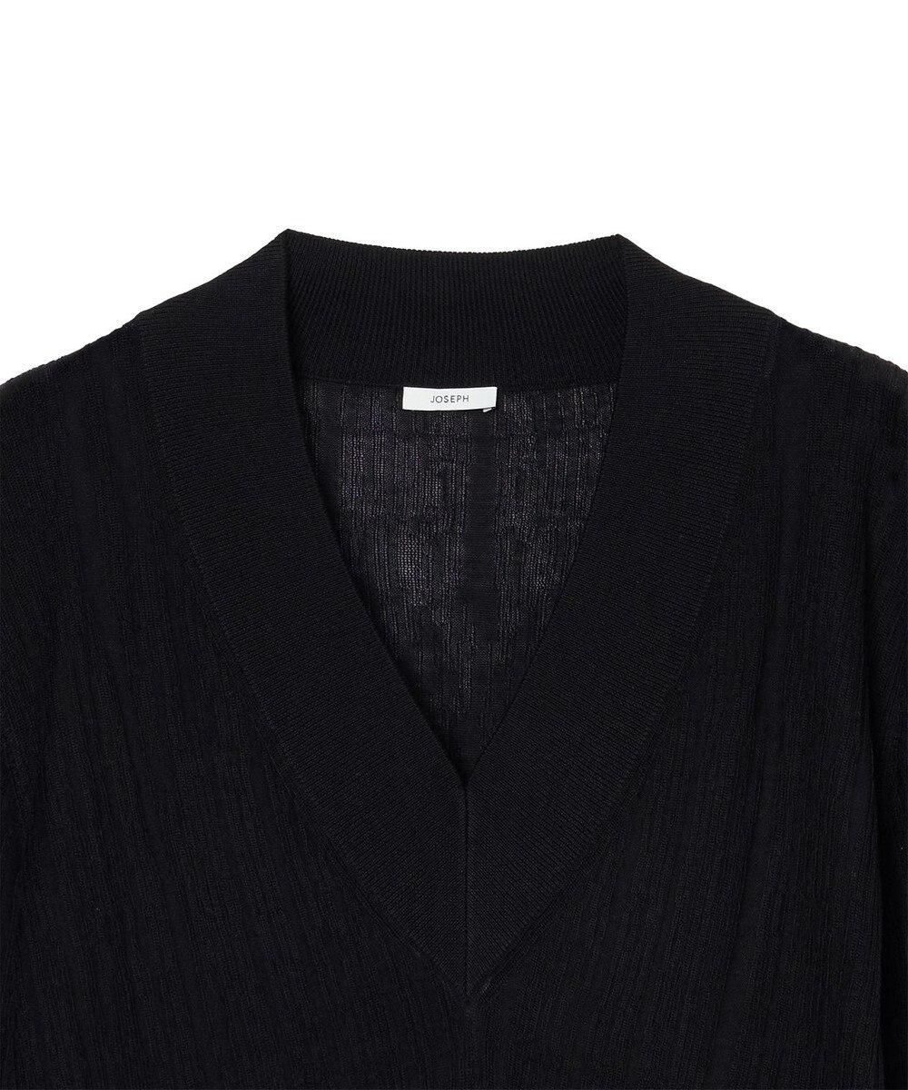 JOSEPH クリンクルリブ　Vネックニット 
