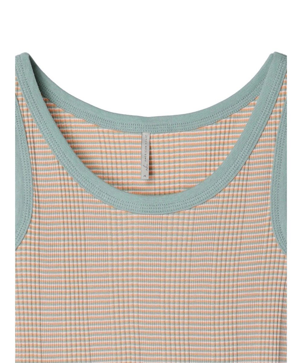 AMERICAN HOLIC 針抜きテレコボーダータンクトップ 