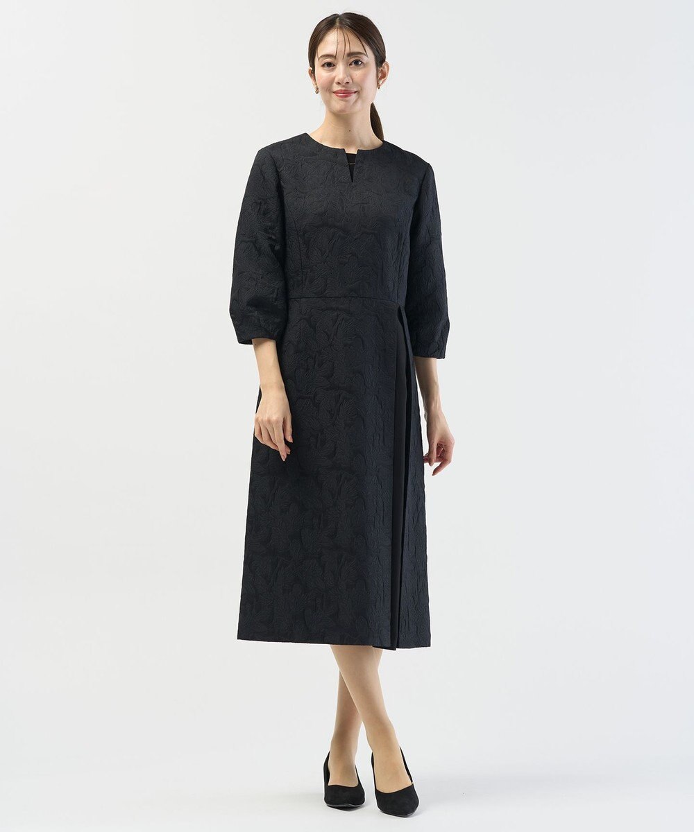 J.PRESS LADIES S ボタニカルジャガード ワンピース 